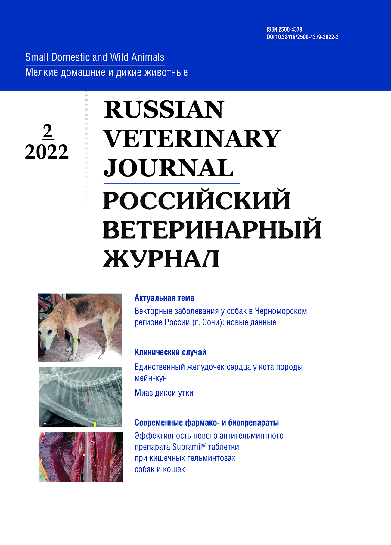             Эффективность нового антигельминтного препарата Supramil® таблетки при кишечных гельминтозах собак и кошек
    